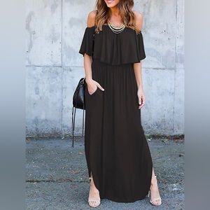Off the shoulder maxi dress